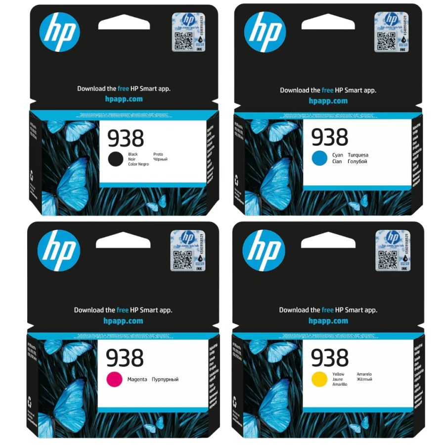 HP 938 Original Ink Cartridge – Black, Cyan, Magenta, Yellow
