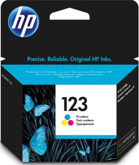 HP 123 Original Ink Cartridge – Black, Tri-color